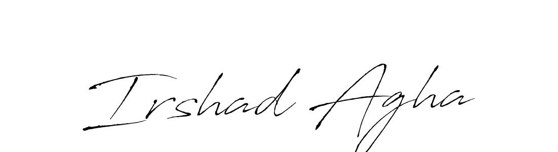 Make a beautiful signature design for name Irshad Agha. With this signature (Antro_Vectra) style, you can create a handwritten signature for free. Irshad Agha signature style 6 images and pictures png