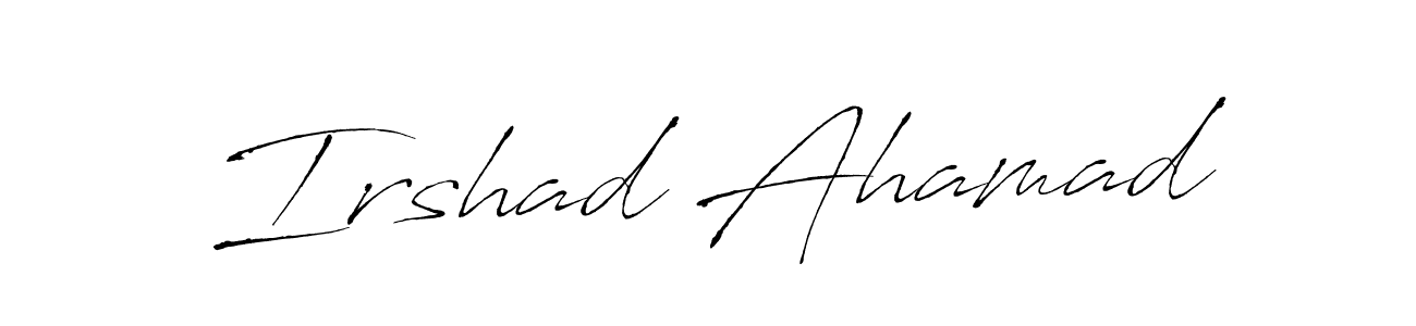 Antro_Vectra is a professional signature style that is perfect for those who want to add a touch of class to their signature. It is also a great choice for those who want to make their signature more unique. Get Irshad Ahamad name to fancy signature for free. Irshad Ahamad signature style 6 images and pictures png