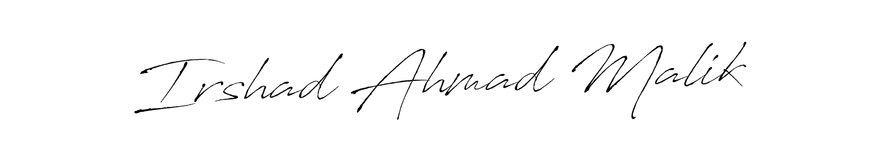 Make a beautiful signature design for name Irshad Ahmad Malik. With this signature (Antro_Vectra) style, you can create a handwritten signature for free. Irshad Ahmad Malik signature style 6 images and pictures png