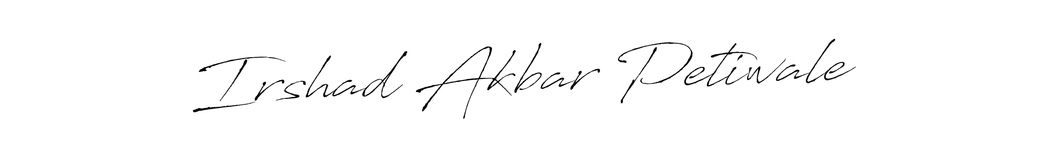 Create a beautiful signature design for name Irshad Akbar Petiwale. With this signature (Antro_Vectra) fonts, you can make a handwritten signature for free. Irshad Akbar Petiwale signature style 6 images and pictures png