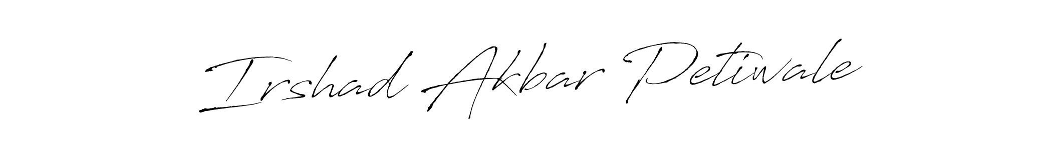 Create a beautiful signature design for name Irshad Akbar Petiwale. With this signature (Antro_Vectra) fonts, you can make a handwritten signature for free. Irshad Akbar Petiwale signature style 6 images and pictures png