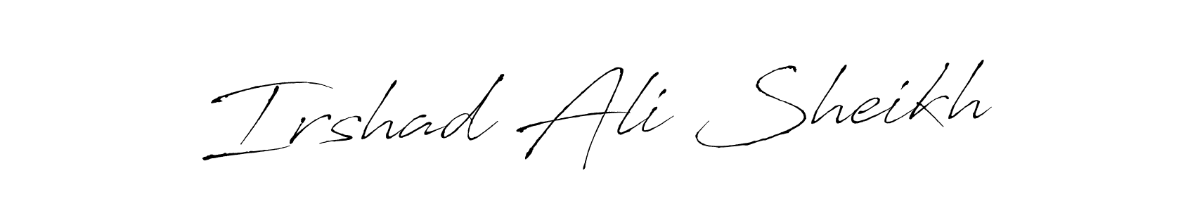 Similarly Antro_Vectra is the best handwritten signature design. Signature creator online .You can use it as an online autograph creator for name Irshad Ali Sheikh. Irshad Ali Sheikh signature style 6 images and pictures png
