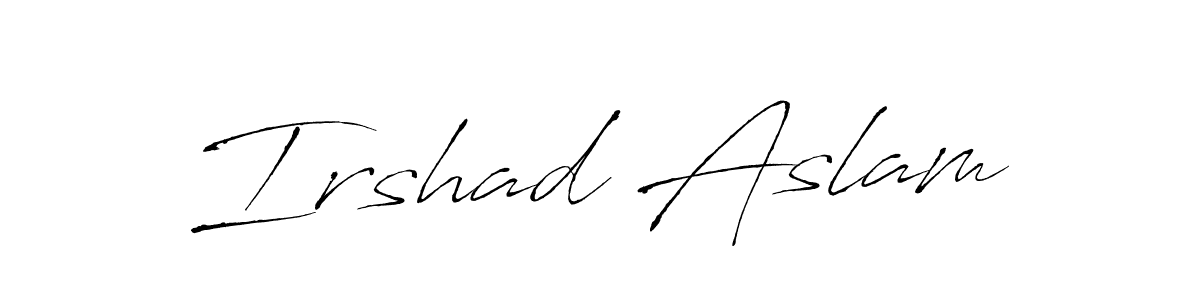 How to make Irshad Aslam signature? Antro_Vectra is a professional autograph style. Create handwritten signature for Irshad Aslam name. Irshad Aslam signature style 6 images and pictures png