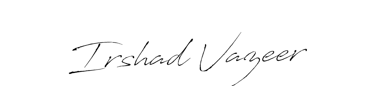 Similarly Antro_Vectra is the best handwritten signature design. Signature creator online .You can use it as an online autograph creator for name Irshad Vazeer. Irshad Vazeer signature style 6 images and pictures png
