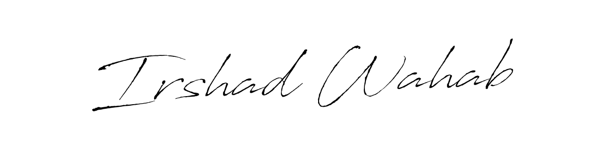Use a signature maker to create a handwritten signature online. With this signature software, you can design (Antro_Vectra) your own signature for name Irshad Wahab. Irshad Wahab signature style 6 images and pictures png