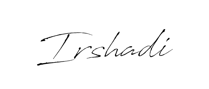 Create a beautiful signature design for name Irshadi. With this signature (Antro_Vectra) fonts, you can make a handwritten signature for free. Irshadi signature style 6 images and pictures png