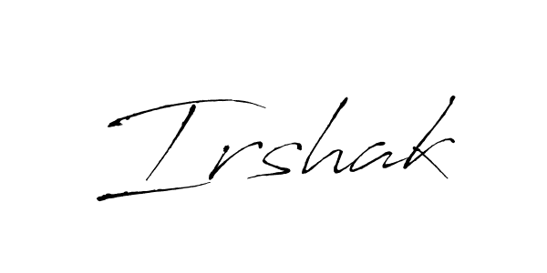 How to make Irshak signature? Antro_Vectra is a professional autograph style. Create handwritten signature for Irshak name. Irshak signature style 6 images and pictures png