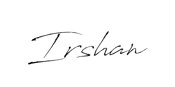 Use a signature maker to create a handwritten signature online. With this signature software, you can design (Antro_Vectra) your own signature for name Irshan. Irshan signature style 6 images and pictures png