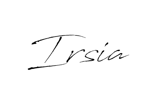 Use a signature maker to create a handwritten signature online. With this signature software, you can design (Antro_Vectra) your own signature for name Irsia. Irsia signature style 6 images and pictures png