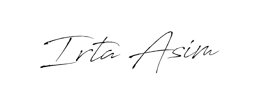 How to make Irta Asim name signature. Use Antro_Vectra style for creating short signs online. This is the latest handwritten sign. Irta Asim signature style 6 images and pictures png