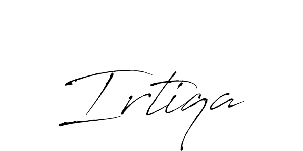 Also You can easily find your signature by using the search form. We will create Irtiqa name handwritten signature images for you free of cost using Antro_Vectra sign style. Irtiqa signature style 6 images and pictures png