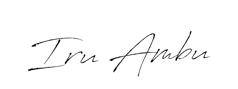 Iru Ambu stylish signature style. Best Handwritten Sign (Antro_Vectra) for my name. Handwritten Signature Collection Ideas for my name Iru Ambu. Iru Ambu signature style 6 images and pictures png