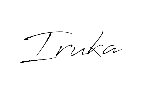 Design your own signature with our free online signature maker. With this signature software, you can create a handwritten (Antro_Vectra) signature for name Iruka. Iruka signature style 6 images and pictures png