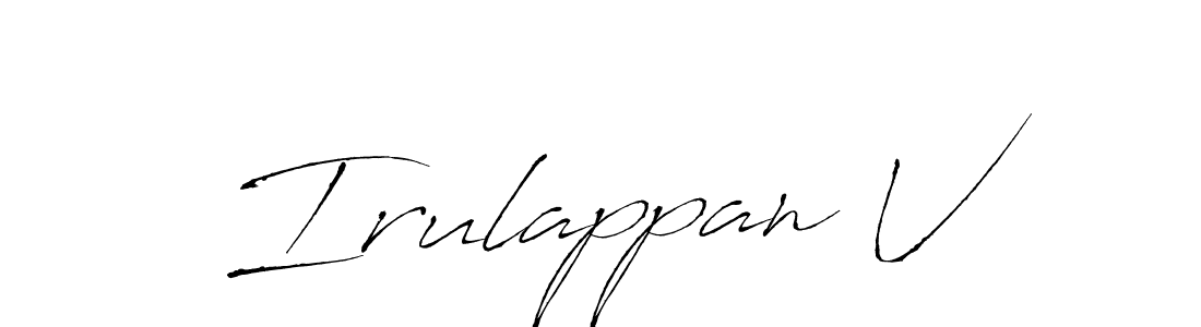 How to make Irulappan V signature? Antro_Vectra is a professional autograph style. Create handwritten signature for Irulappan V name. Irulappan V signature style 6 images and pictures png