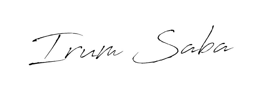 The best way (Antro_Vectra) to make a short signature is to pick only two or three words in your name. The name Irum Saba include a total of six letters. For converting this name. Irum Saba signature style 6 images and pictures png