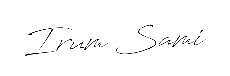 Also we have Irum Sami name is the best signature style. Create professional handwritten signature collection using Antro_Vectra autograph style. Irum Sami signature style 6 images and pictures png