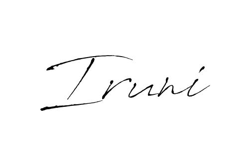 Similarly Antro_Vectra is the best handwritten signature design. Signature creator online .You can use it as an online autograph creator for name Iruni. Iruni signature style 6 images and pictures png