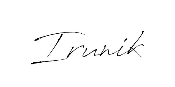 How to Draw Irunik signature style? Antro_Vectra is a latest design signature styles for name Irunik. Irunik signature style 6 images and pictures png