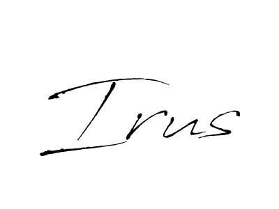 You should practise on your own different ways (Antro_Vectra) to write your name (Irus) in signature. don't let someone else do it for you. Irus signature style 6 images and pictures png