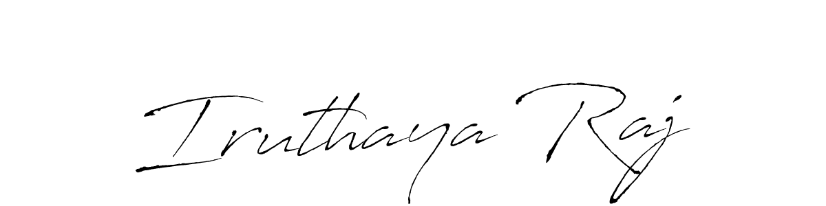 Make a beautiful signature design for name Iruthaya Raj. With this signature (Antro_Vectra) style, you can create a handwritten signature for free. Iruthaya Raj signature style 6 images and pictures png