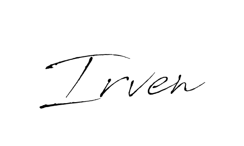 How to make Irven name signature. Use Antro_Vectra style for creating short signs online. This is the latest handwritten sign. Irven signature style 6 images and pictures png