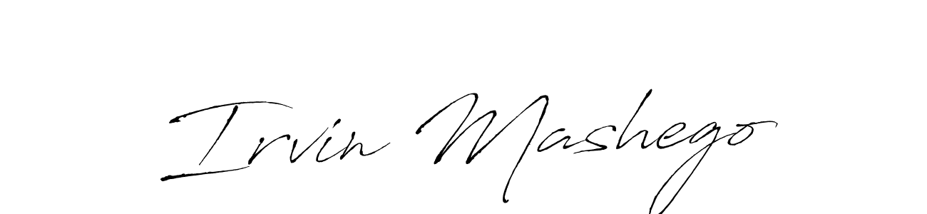 Irvin Mashego stylish signature style. Best Handwritten Sign (Antro_Vectra) for my name. Handwritten Signature Collection Ideas for my name Irvin Mashego. Irvin Mashego signature style 6 images and pictures png