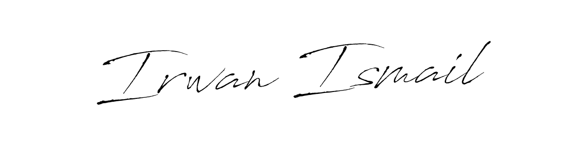 Make a beautiful signature design for name Irwan Ismail. With this signature (Antro_Vectra) style, you can create a handwritten signature for free. Irwan Ismail signature style 6 images and pictures png