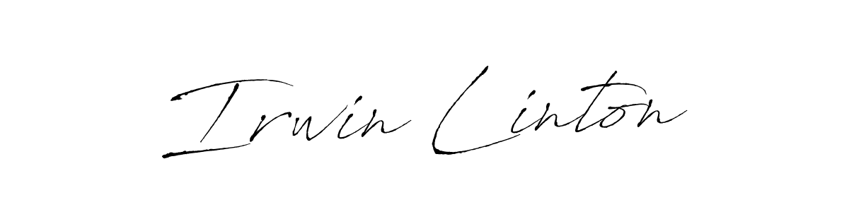 How to make Irwin Linton name signature. Use Antro_Vectra style for creating short signs online. This is the latest handwritten sign. Irwin Linton signature style 6 images and pictures png