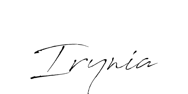 if you are searching for the best signature style for your name Irynia. so please give up your signature search. here we have designed multiple signature styles  using Antro_Vectra. Irynia signature style 6 images and pictures png