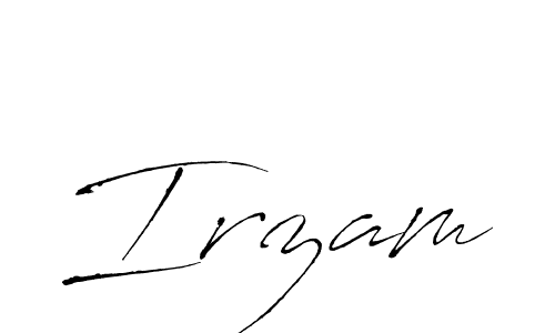 How to make Irzam signature? Antro_Vectra is a professional autograph style. Create handwritten signature for Irzam name. Irzam signature style 6 images and pictures png