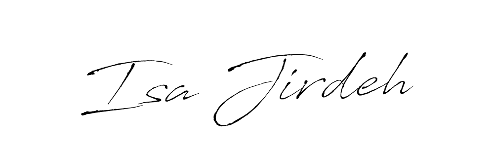 The best way (Antro_Vectra) to make a short signature is to pick only two or three words in your name. The name Isa Jirdeh include a total of six letters. For converting this name. Isa Jirdeh signature style 6 images and pictures png