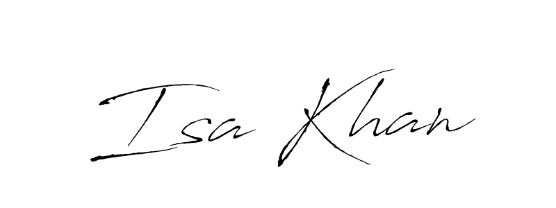 Antro_Vectra is a professional signature style that is perfect for those who want to add a touch of class to their signature. It is also a great choice for those who want to make their signature more unique. Get Isa Khan name to fancy signature for free. Isa Khan signature style 6 images and pictures png