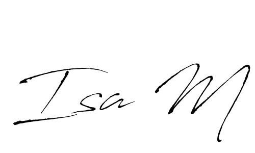 Similarly Antro_Vectra is the best handwritten signature design. Signature creator online .You can use it as an online autograph creator for name Isa M. Isa M signature style 6 images and pictures png