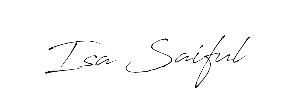 Make a beautiful signature design for name Isa Saiful. With this signature (Antro_Vectra) style, you can create a handwritten signature for free. Isa Saiful signature style 6 images and pictures png