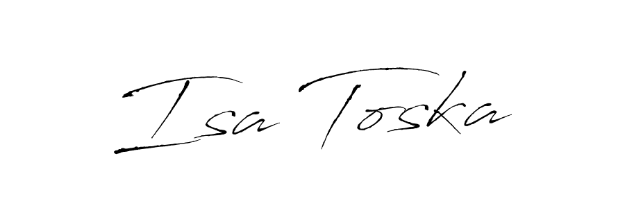 if you are searching for the best signature style for your name Isa Toska. so please give up your signature search. here we have designed multiple signature styles  using Antro_Vectra. Isa Toska signature style 6 images and pictures png