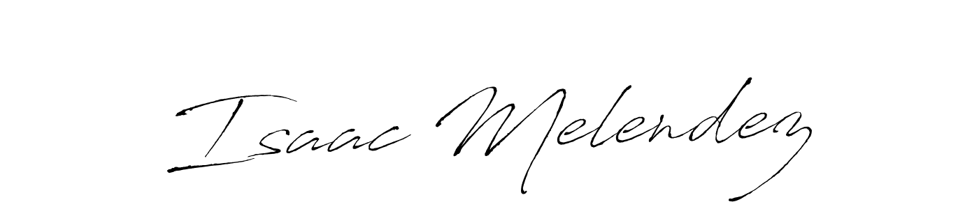 Make a beautiful signature design for name Isaac Melendez. With this signature (Antro_Vectra) style, you can create a handwritten signature for free. Isaac Melendez signature style 6 images and pictures png