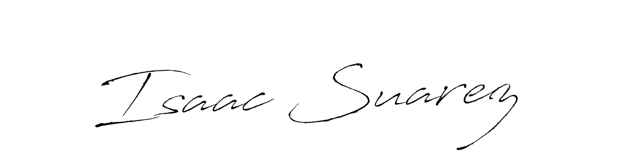 How to make Isaac Suarez name signature. Use Antro_Vectra style for creating short signs online. This is the latest handwritten sign. Isaac Suarez signature style 6 images and pictures png