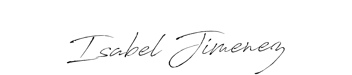 Make a beautiful signature design for name Isabel Jimenez. With this signature (Antro_Vectra) style, you can create a handwritten signature for free. Isabel Jimenez signature style 6 images and pictures png