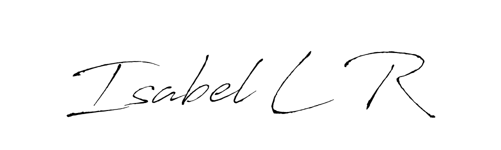 Antro_Vectra is a professional signature style that is perfect for those who want to add a touch of class to their signature. It is also a great choice for those who want to make their signature more unique. Get Isabel L R name to fancy signature for free. Isabel L R signature style 6 images and pictures png