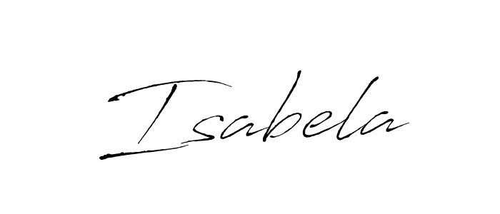 Use a signature maker to create a handwritten signature online. With this signature software, you can design (Antro_Vectra) your own signature for name Isabela. Isabela signature style 6 images and pictures png