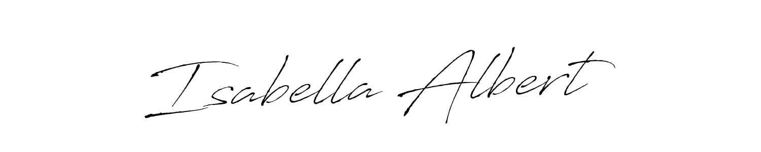 Make a beautiful signature design for name Isabella Albert. With this signature (Antro_Vectra) style, you can create a handwritten signature for free. Isabella Albert signature style 6 images and pictures png