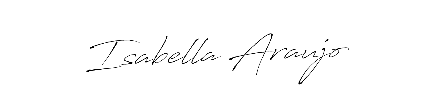 Make a beautiful signature design for name Isabella Araujo. With this signature (Antro_Vectra) style, you can create a handwritten signature for free. Isabella Araujo signature style 6 images and pictures png