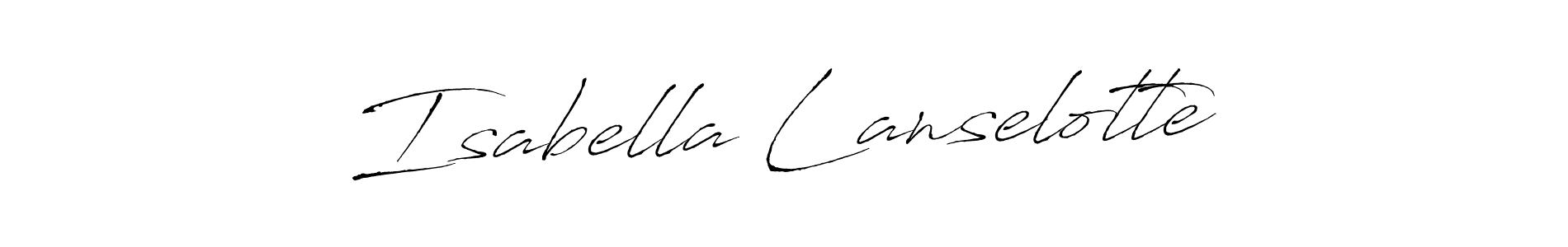 How to make Isabella Lanselotte name signature. Use Antro_Vectra style for creating short signs online. This is the latest handwritten sign. Isabella Lanselotte signature style 6 images and pictures png