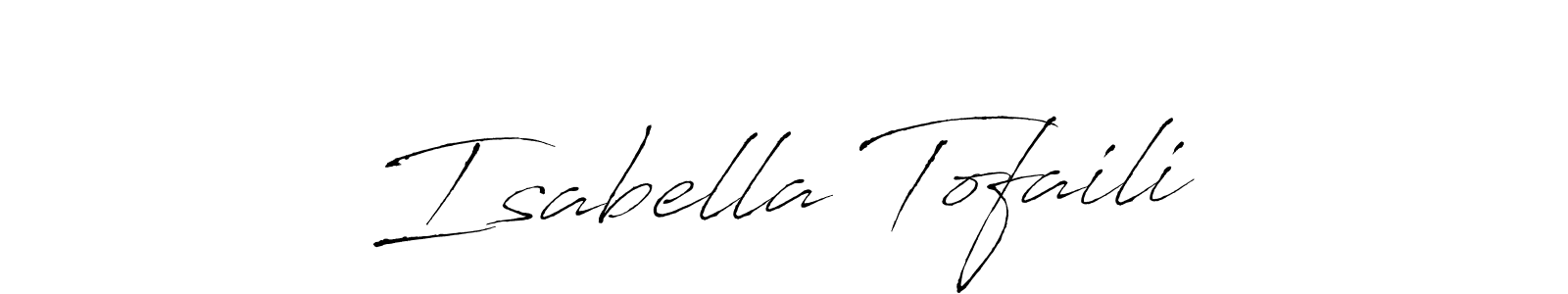 Isabella Tofaili stylish signature style. Best Handwritten Sign (Antro_Vectra) for my name. Handwritten Signature Collection Ideas for my name Isabella Tofaili. Isabella Tofaili signature style 6 images and pictures png