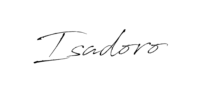 Antro_Vectra is a professional signature style that is perfect for those who want to add a touch of class to their signature. It is also a great choice for those who want to make their signature more unique. Get Isadoro name to fancy signature for free. Isadoro signature style 6 images and pictures png