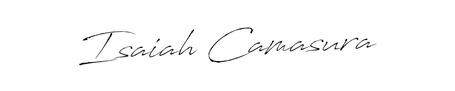 Isaiah Camasura stylish signature style. Best Handwritten Sign (Antro_Vectra) for my name. Handwritten Signature Collection Ideas for my name Isaiah Camasura. Isaiah Camasura signature style 6 images and pictures png