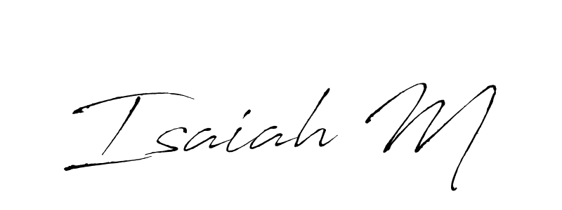 Design your own signature with our free online signature maker. With this signature software, you can create a handwritten (Antro_Vectra) signature for name Isaiah M. Isaiah M signature style 6 images and pictures png