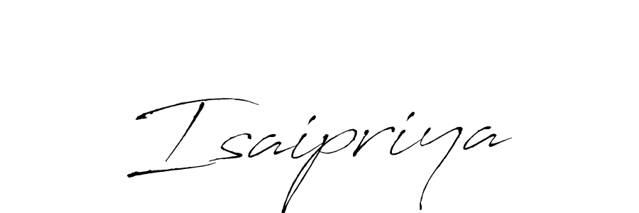 Design your own signature with our free online signature maker. With this signature software, you can create a handwritten (Antro_Vectra) signature for name Isaipriya. Isaipriya signature style 6 images and pictures png