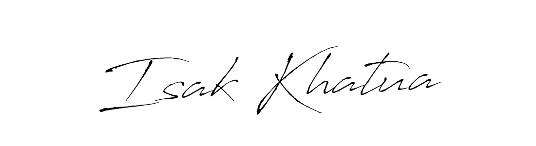 Create a beautiful signature design for name Isak Khatua. With this signature (Antro_Vectra) fonts, you can make a handwritten signature for free. Isak Khatua signature style 6 images and pictures png