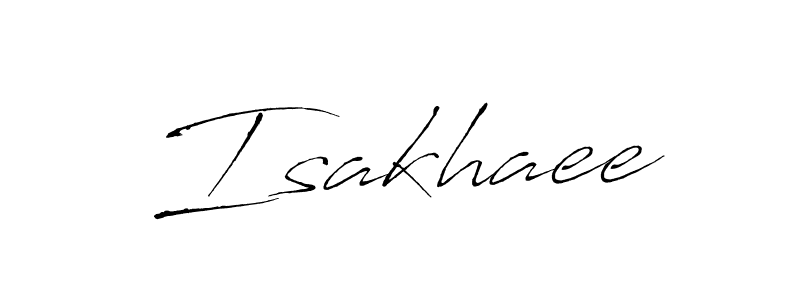 Design your own signature with our free online signature maker. With this signature software, you can create a handwritten (Antro_Vectra) signature for name Isakhaee. Isakhaee signature style 6 images and pictures png